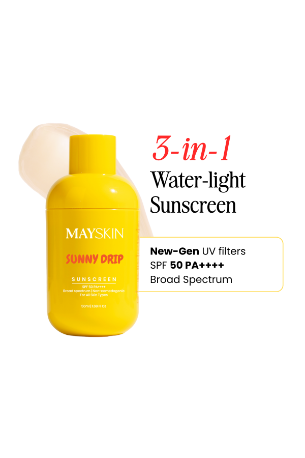 Mayskin Sunny Drip SPF 50 encapsulated sunscreen 50ml bottle