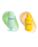 Two Mayskin skincare products, 'Daily Dew' and 'Sunny Drip', on a white background.