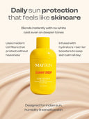 sunnydrip sunscreen bottle with Mayskin